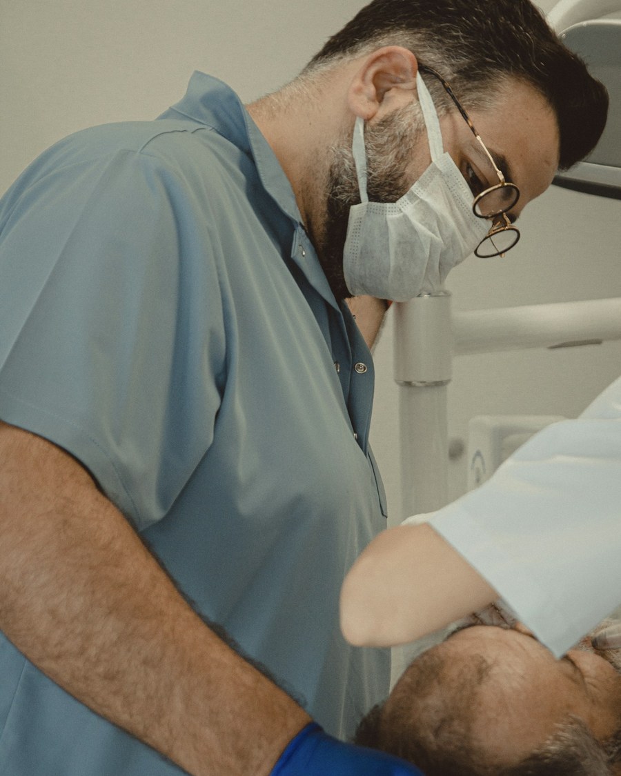 Clinics professional with a customer