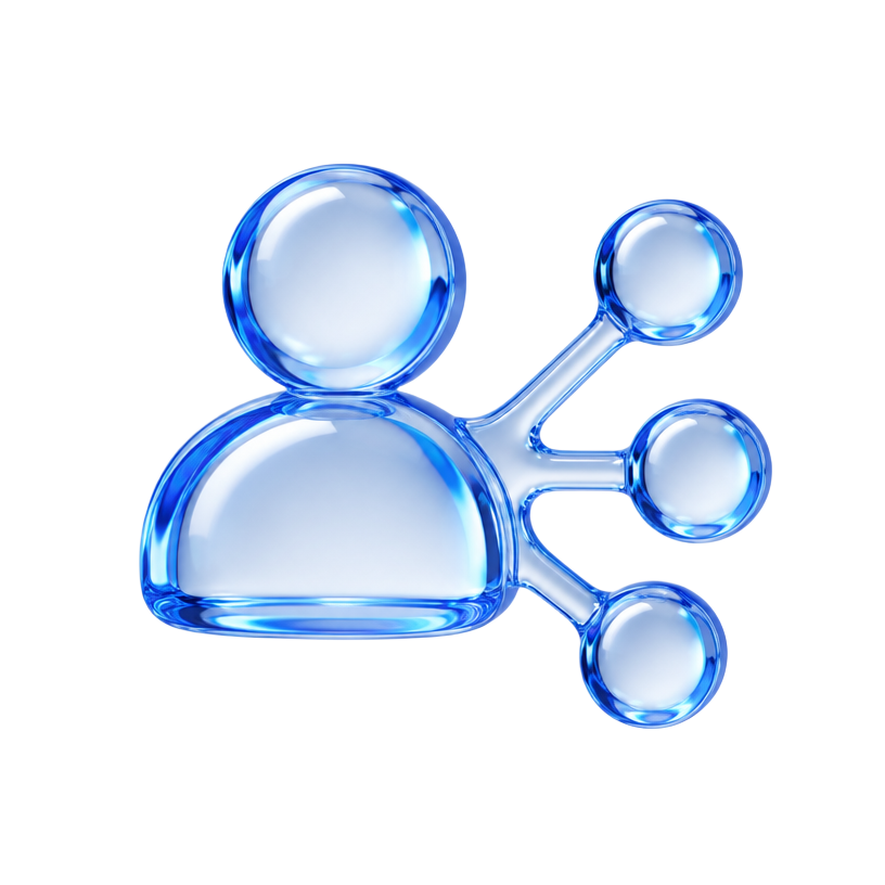 Glass customer and connected channels icon